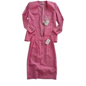 Vintage Ports International Pink Wool Suit – NWT – Jacket (2), Skirt (8)‎